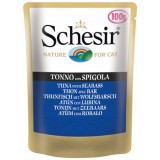 Schesir CAT TUNA WITH SEABASS - пауч для взрослых кошек Тунец с морским Окунем, 100г