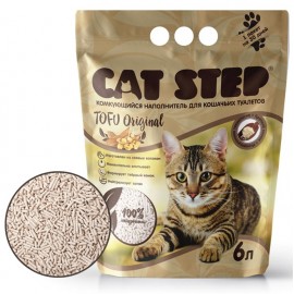 Cat Step Tofu Original - растительный комкующийся наполнитель для кошек, 6л