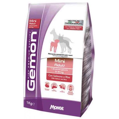 Gemon Dog Mini Adult with Salmon and Rice - сухой корм для взрослых собак мелких пород c лососем и рисом Gemon Dog Mini Adult with Salmon and Rice - сухой корм для взрослых собак мелких пород c лососем и рисом