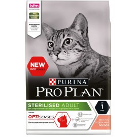 Pro Plan Sterilised OptiSenses Adult - для кастрированных и стерилизованных кошек (лосось)