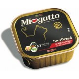 MioGatto Sterilized Beef and Vegetable - для стерилизованных кошек с говядиной и овощ., без злаков (упаковка 16 штук по 100г)