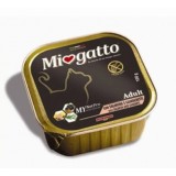 MioGatto Adult Salmon and Shrimps - для взрослых кошек с лососем и креветками, без злаков (упаковка 16 штук по 100г)