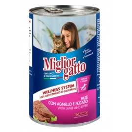 Miglior gatto Lamb/Liver - для кошек, паштет с ягнёнком и печенью, 400г