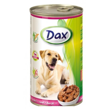 Dax for Dog - консерва для cобак с телятиной, кусочками, 1240г