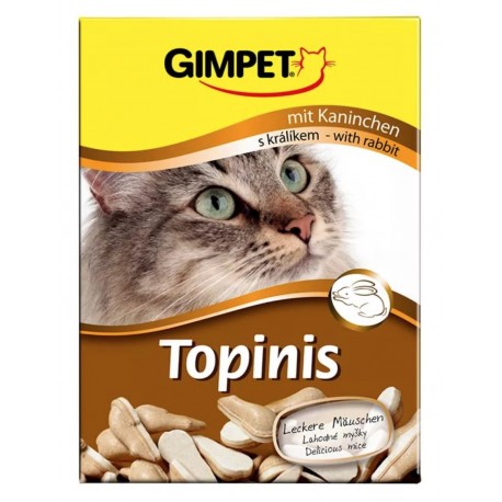 Gimpet Topinis - витаминные мышки для кошек - кролик (180шт)