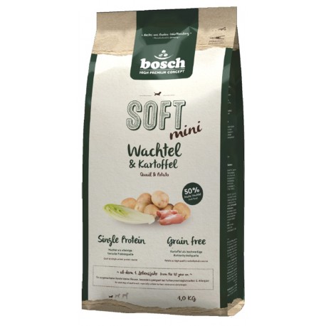 Bosch Soft+ Mini Quail & Potato  (Бош Софт+ Мини Перепелка и Картофель)