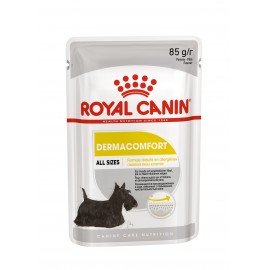 Royal Canin Dermacomfort Canine - паучи для собак с чувствительной кожей в виде паштета (упаковка 12 штук по 85г)