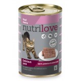Nutrilove Pate Cat Veal - консерва для кошек, паштет из телятины 100% (12 штук по 400г)