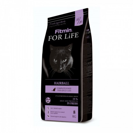 Fitmin Cat For Life Hairball - корм для взрослых длинношерстных кошек
