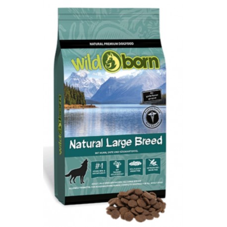 Wildborn Natural Large Breed - беззерновые корма для крупных собак с курицей, уткой, индейкой, сладким картофелем и тапиокой