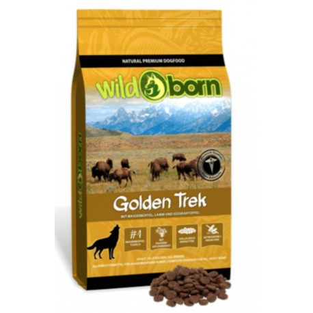Wildborn Golden Trek - беззерновые корма для собак с  буйволом, курицей, уткой, бараниной, оленем и сладким картофелем