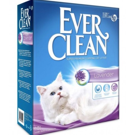 Ever Clean Lavander - наполнитель комкующийся для кошек с ароматом лаванды, 10л