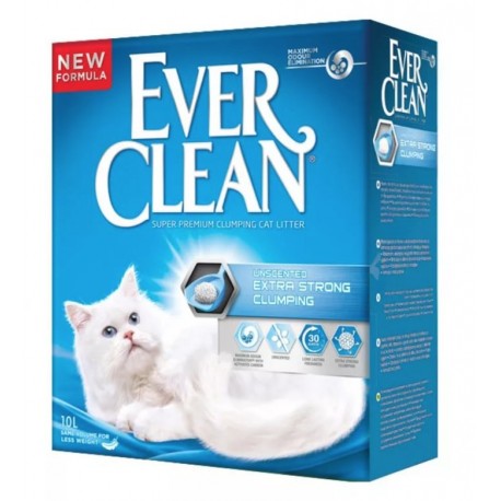 Ever Clean Extra Strong Clumping Unscented - наполнитель комкующийся без ароматизатора, 10л