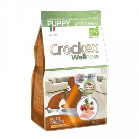 Crockex Dog Puppy Medium/Maxi Chicken & Rice - для щенков средних и крупных пород с курицей и рисом