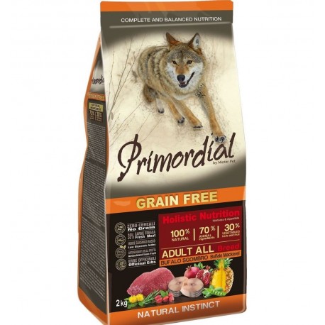 Primordial Holistic Grain-Free Adult Buffalo & Mackerel - беззерновой корм для взрослых собак всех пород с буйволом и скумбрией