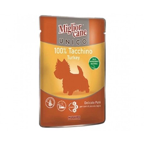 MC Miglior Cane UNICO TURKEY - паучи для собак с индейкой (упаковка 24 штуки по 100г)