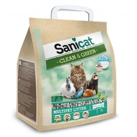 Sanicat Clean & Green Cellulose - экологичная гигиеничная бумажно-целлюлозная подстилка, 7л