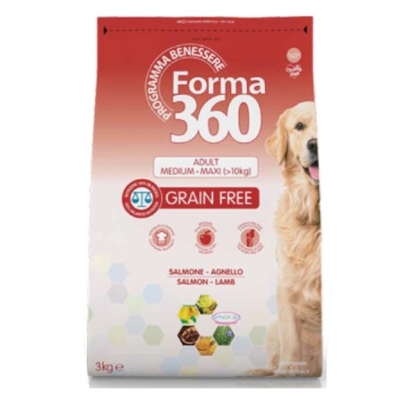 FORMA 360 Adult Medium/Maxi Grain Free Salmon&Lamb - беззерновой корм для собак средних и крупных пород с лососем и ягненком