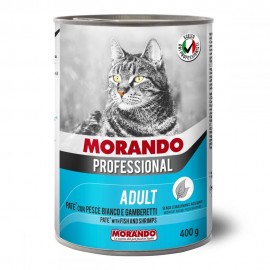 Morando Cat Professional Fish/Shrimps  - консерва для кошек, паштет с рыбой и креветками, 400г