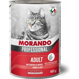 Morando Cat Professional Beef - консерва для кошек, кусочки в соусе с говядиной, 405г
