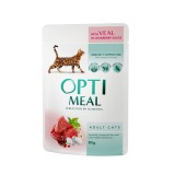Optimeal телятина в клюквенном соусе - консервированный корм для взрослых кошек, 85г (упаковка 12шт))