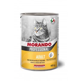 Morando Cat Professional Chicken/Turkey - консерва для кошек, кусочки в соусе с курицей и индейкой, 405г
