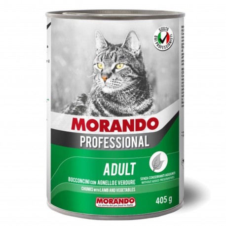 Morando Cat Professional Lamb/Vegetables - консерва для кошек, кусочки в соусе с ягненком и овощами, 405г