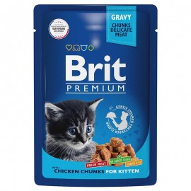 Пресервы Brit Premium Cat Pouches Chicken Chunks for Kitten