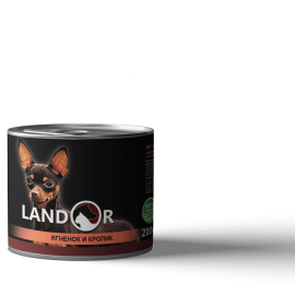 Landor Dog Adult Small Breed Lamb & Rabbit with Sweet Potato (ягнёнок с кроликом), 200 г