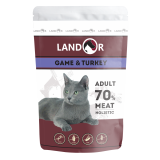 Landor Cat Adult Game and Turkey (куропатка с индейкой), 85 г