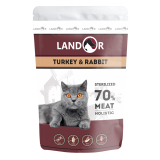 Landor Cat Adult Sterilized Turkey and Rabbit (индейка с кроликом), 85 г