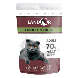 Landor Cat Adult Turkey and Duck (индейка с уткой), 85 г