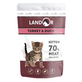 Landor Cat Kitten Turkey and Duck (индейка с уткой), 85 г