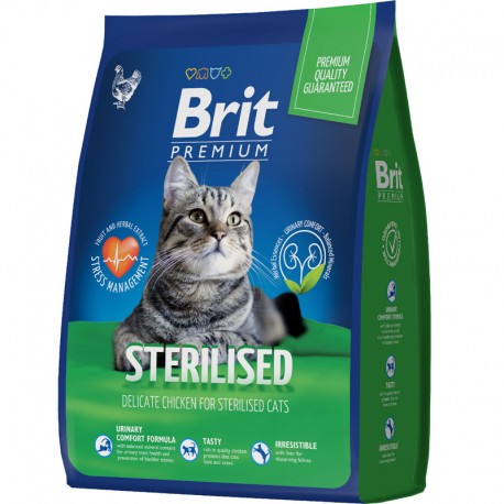 Brit Premium Cat Adult Sterilised (курица)