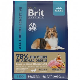 Brit Premium Dog Adult All Breed Sensitive (ягнёнок и индейка)