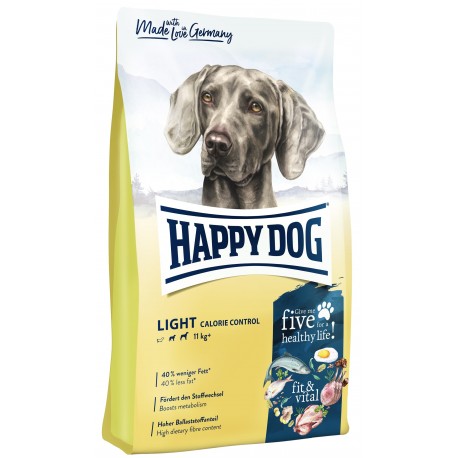Happy Dog Fit & Vital Light Calorie Control - сухой корм для поддержания идеального веса собак, склонных к ожирению