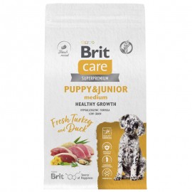 Brit Care Dog Puppy & Junior M Healthy Growth корм для средних пород собак для здоровый рост