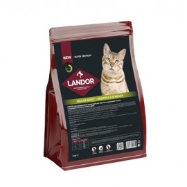 LANDOR Cat Kitten сухой корм для котят (с индейкой и лососем)