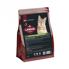 LANDOR сухой корм для взрослых привередливых кошек (с индейкой и ягнёнком)