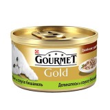 Консервы для кошек Gourmet "Gold" с кроликом и печенью, 85г (12 штук)