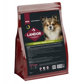 LANDOR Dog Adult Mini сухой корм для взрослых собак мелких пород (c индейкой и ягненком)