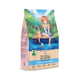 ZILLII Light & Sterilized Cat White Fish & Salmon сухой корм для взрослых стерилизованных кошек с избыточным весом