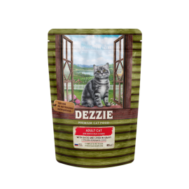 DEZZIE Adult Cat Duck & Liver влажный корм для кошек 85г (утка и печень в соусе) (12 шт в уп.)