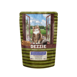 DEZZIE Sterilized Cat Trout влажный корм для кошек 85г (форель в соусе) (12 шт в уп.)