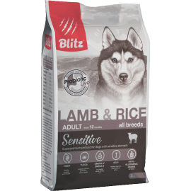 BLITZ Sensitive Lamb & Rice ALL BREEDS сухой корм для собак всех пород (ягнёнок и рис)