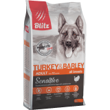 BLITZ ADULT Turkey & Barley сухой корм для собак (индейка и ячмень)