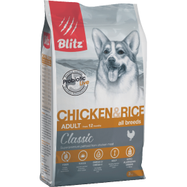 BLITZ ADULT Chicken & Rice для взрослых собак (курица и рис)
