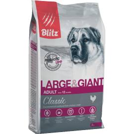 BLITZ ADULT LARGE & GIANT BREEDS корм для собак крупных и гигантских пород (курица и рис)