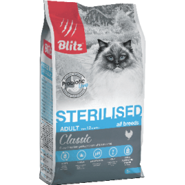 BLITZ STERILISED CATS CHIKEN сухой корм для стерилизованных кошек (курица)