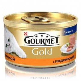 Консервы для кошек Gourmet "Gold" с индейкой, 85г
